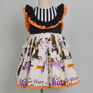 Boutique Halloween Pumpkin Party Baby Girl Dress